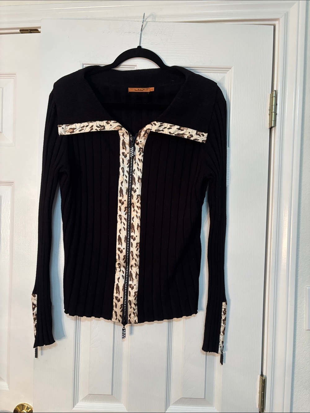 Belldini Black Ribbed Sweater Top